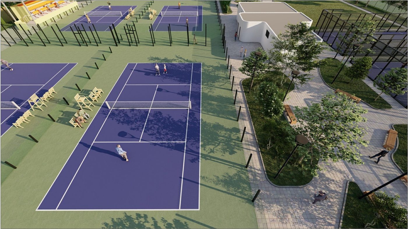 Визуализация — теннисные корты